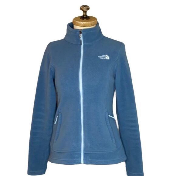 The‎ North Face Zip-Up Fleece Jacket Cozy Blue Small - Picture 1 of 14